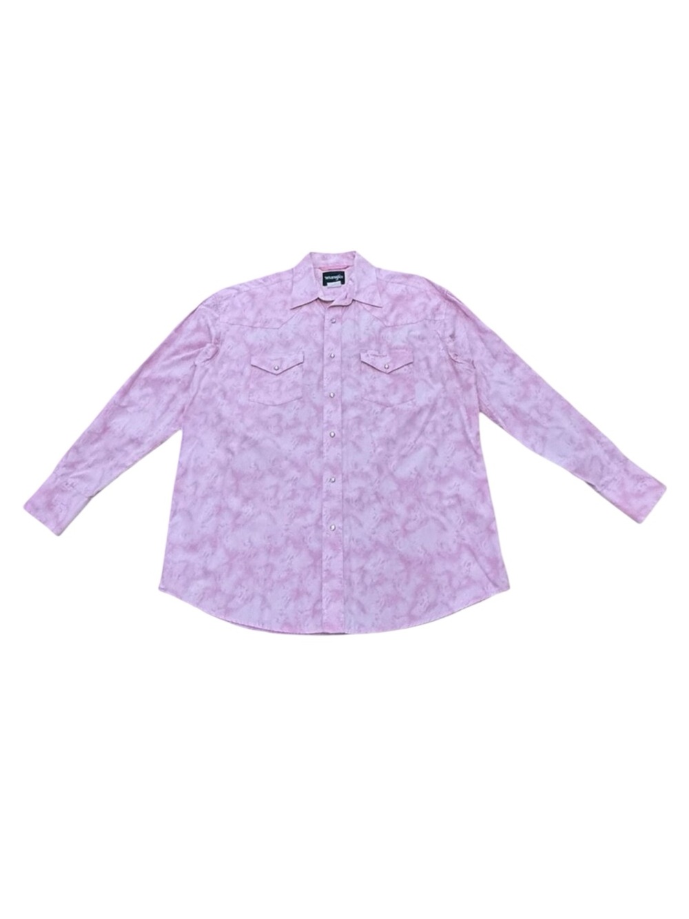 Vintage 2000s Wrangler Pink Paisley Western Snap Shirt Stand Up To Cancer